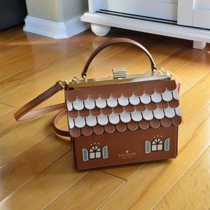 Kate Spade Brown and White House Design Bag